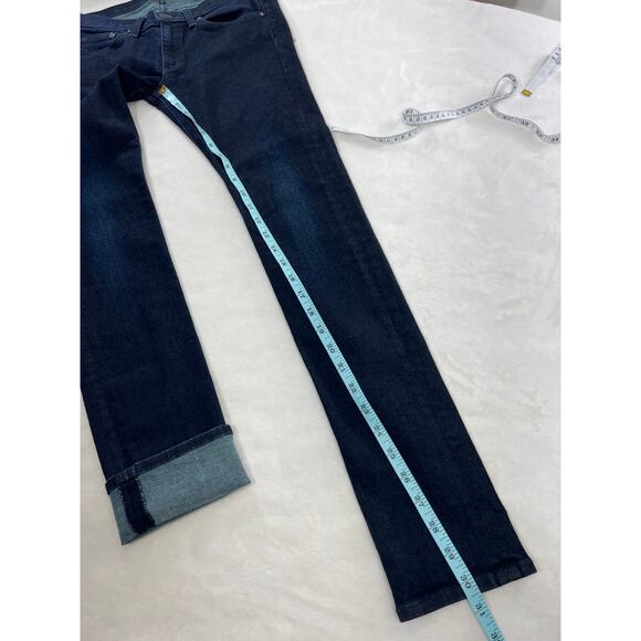 Rag & Bone Skinny Leg Jeans Dark Olive Harrow Blue Women's 27 Capsule Easy Chic - Picture 8 of 8